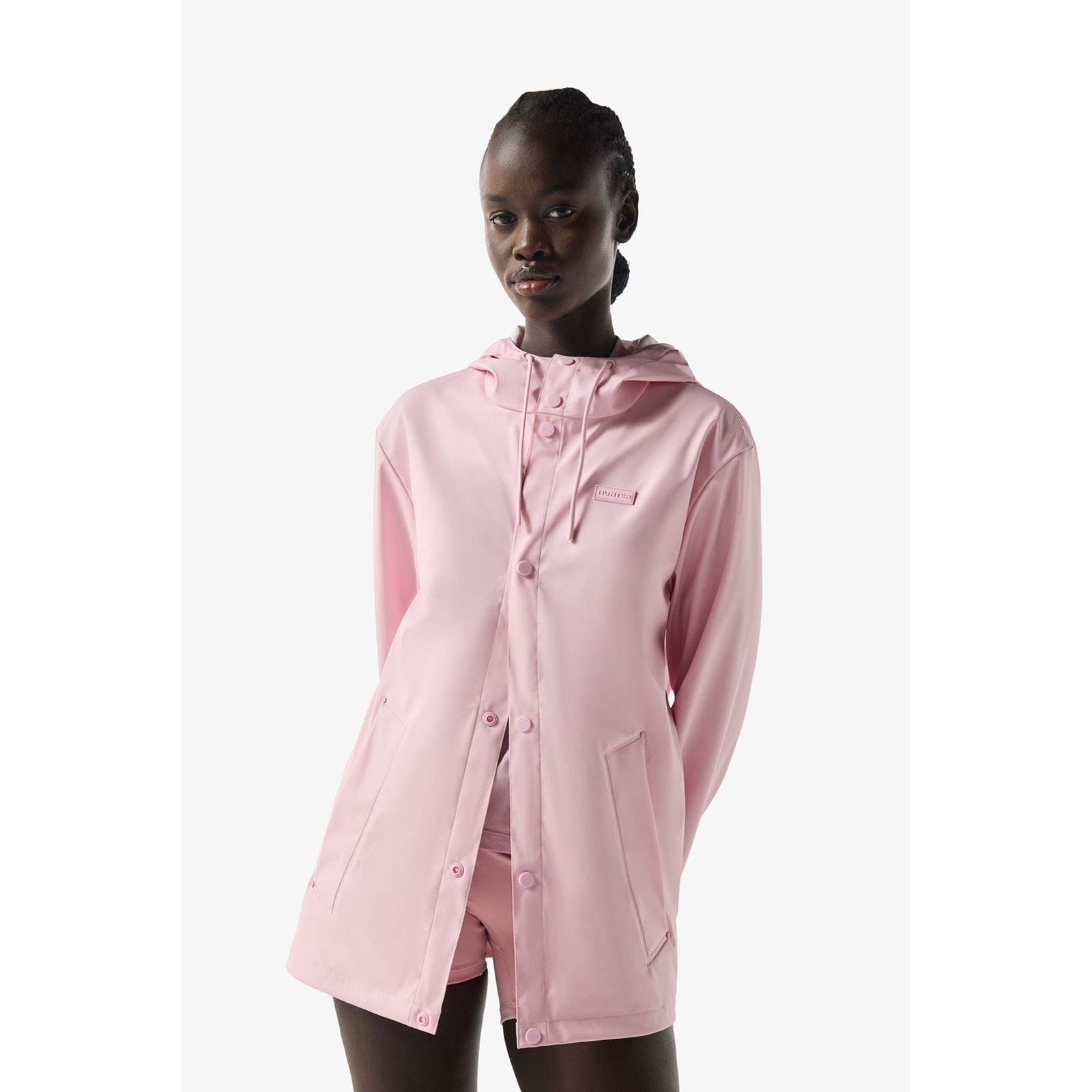 Hunter Izzy Hooded Women's Pink Rain Jacket