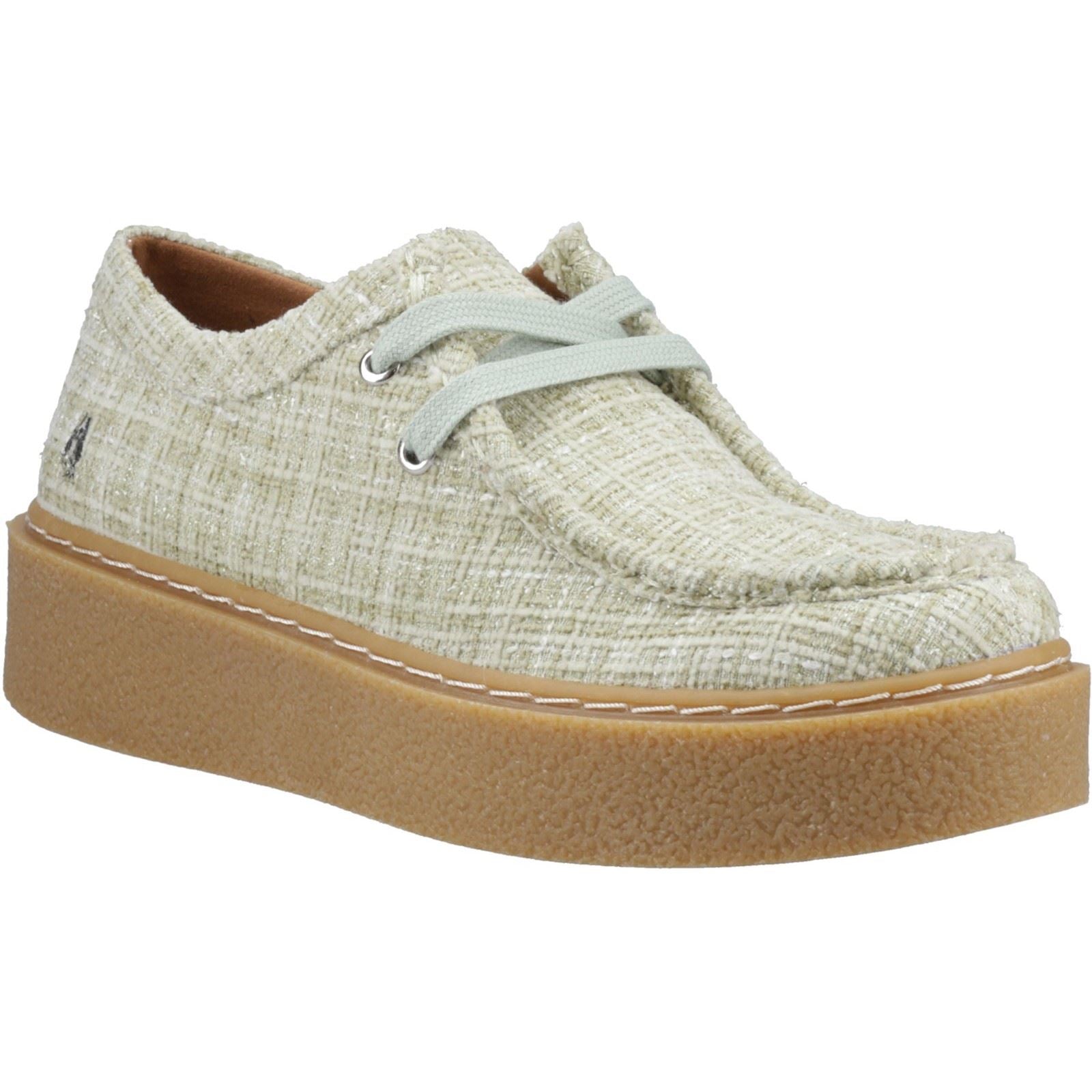 Hush Puppies Bridie Textile Textile Women's Mint Moccasins Shoes