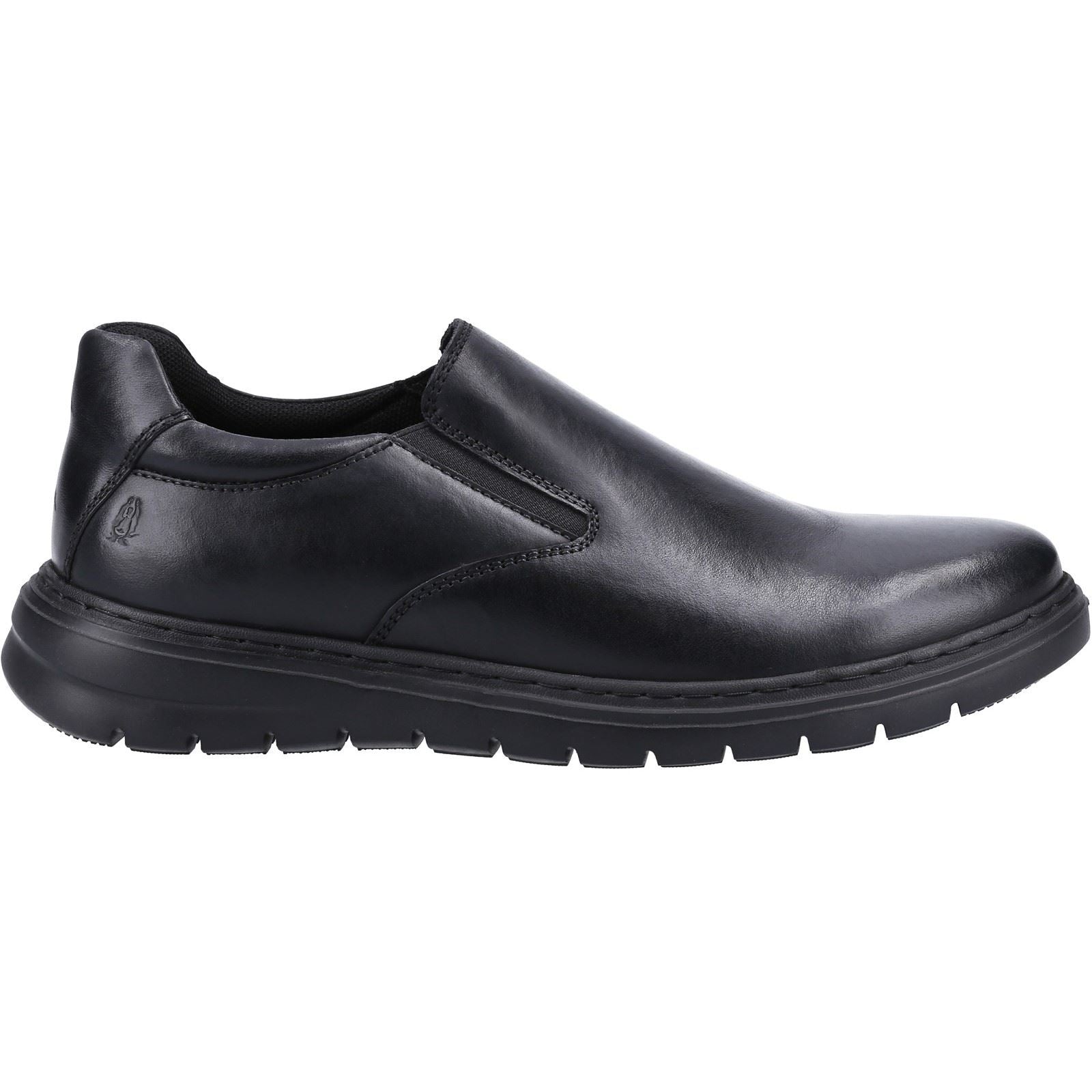 Hush Puppies Trent Leather Men's Black Slip-On Shoes