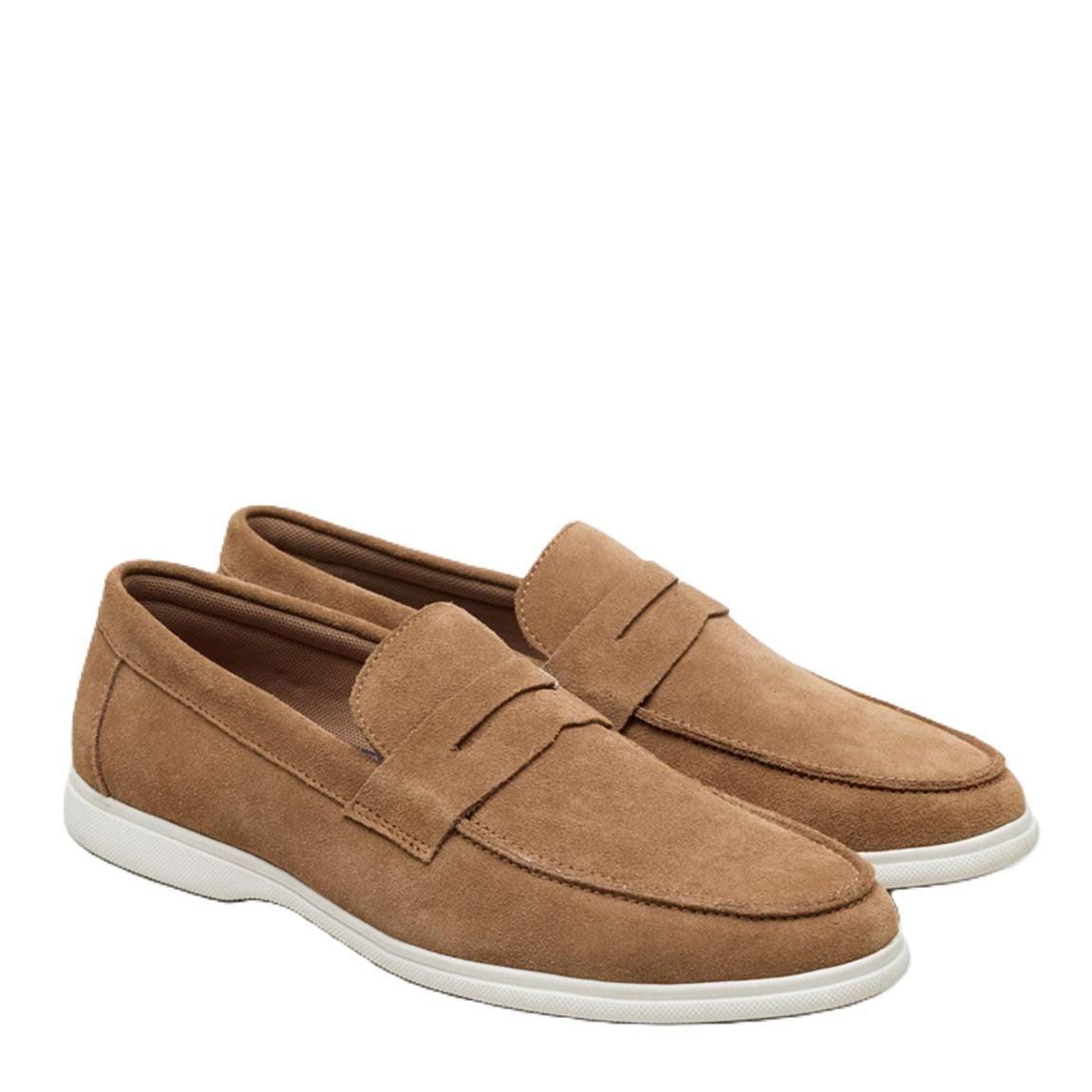 Antique Rogue Anton Suede Men's Stone Loafers