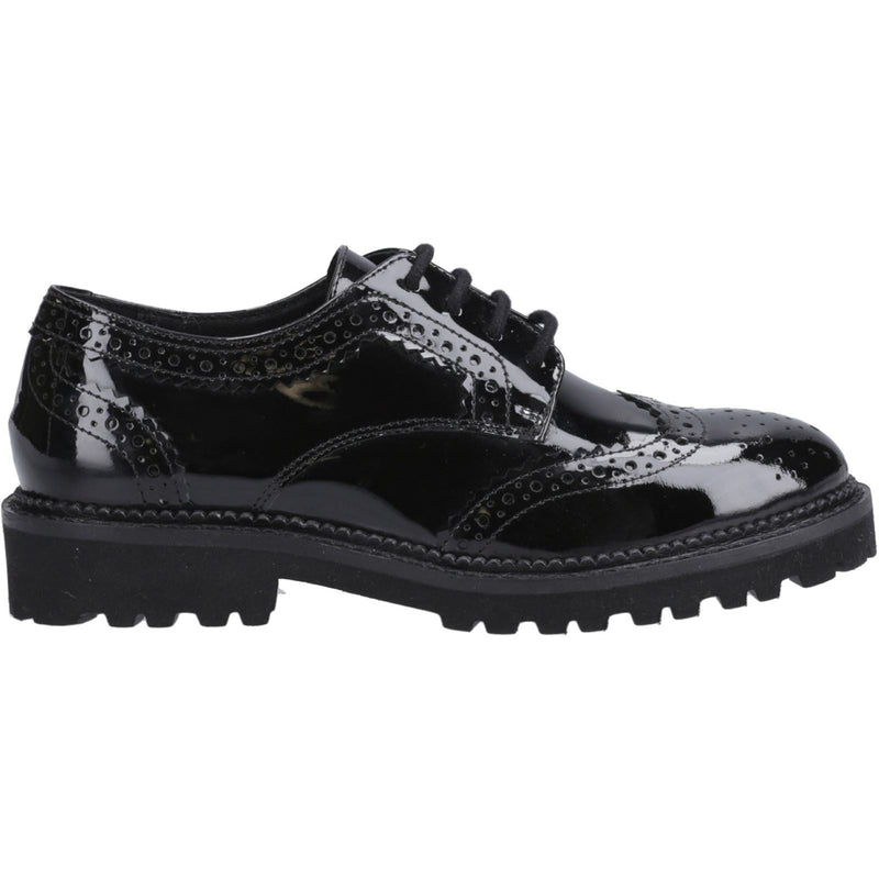 Hush Puppies Gabi Lace Up Leather Girls's Black Brogues