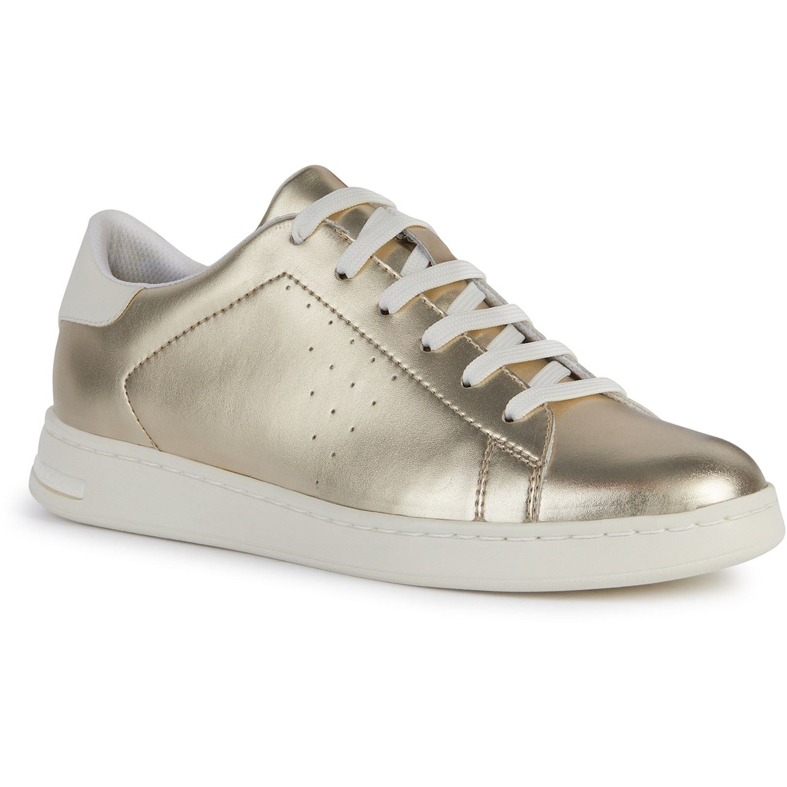 Geox D Jaysen B Leather Women's Light Gold/Optic White Trainers