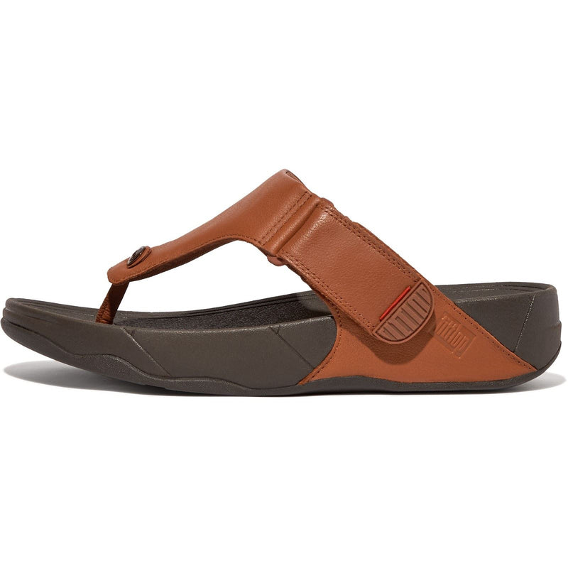 Fitflop Trakk II Leather Men's Dark Tan Sandals