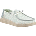 HEYDUDE Wendy Espadrille Retro Palm Cotton Blend Women's Celadon Green/White Espadrilles