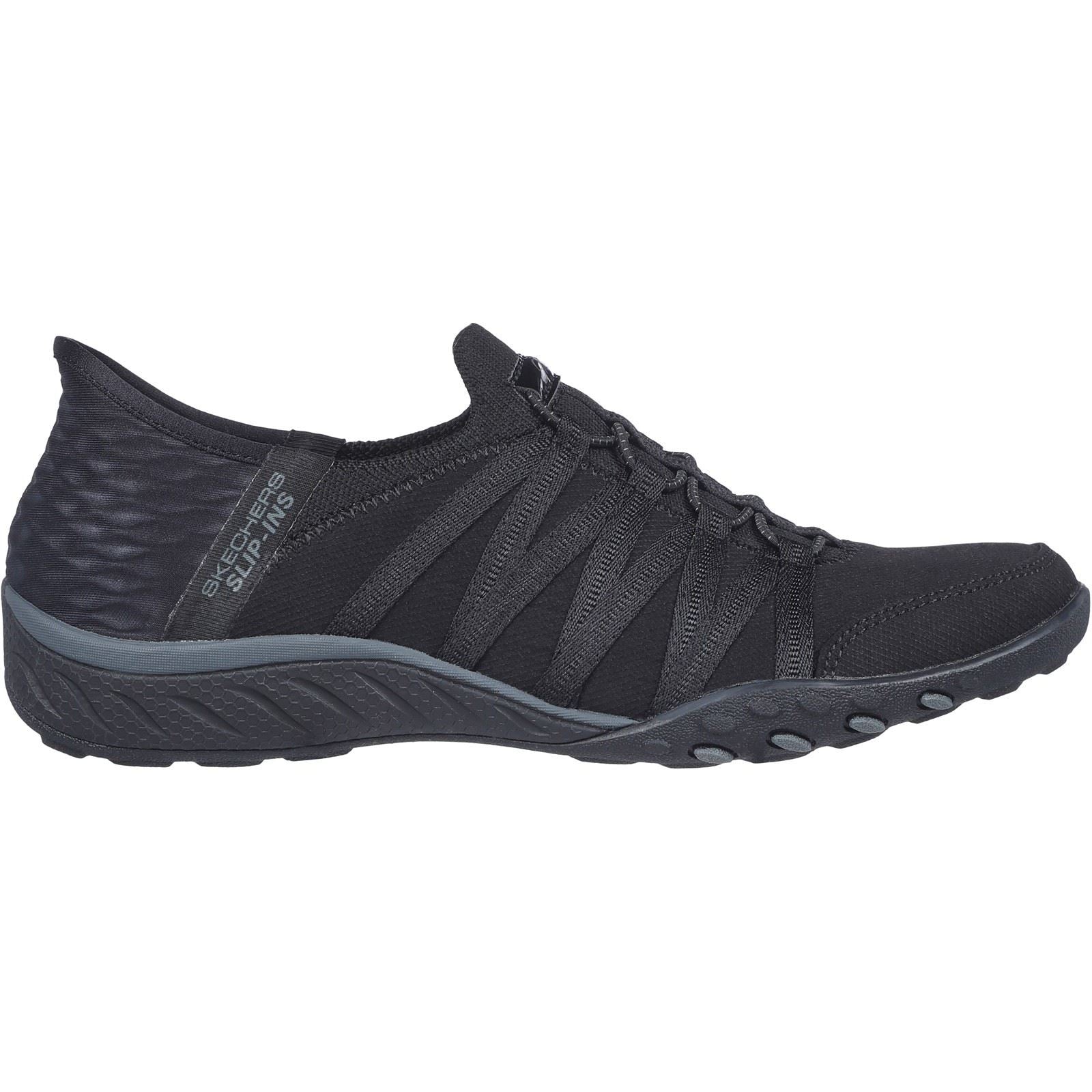 Skechers Breathe-Easy - Roll-With-Me Textile Women's Black Trainers