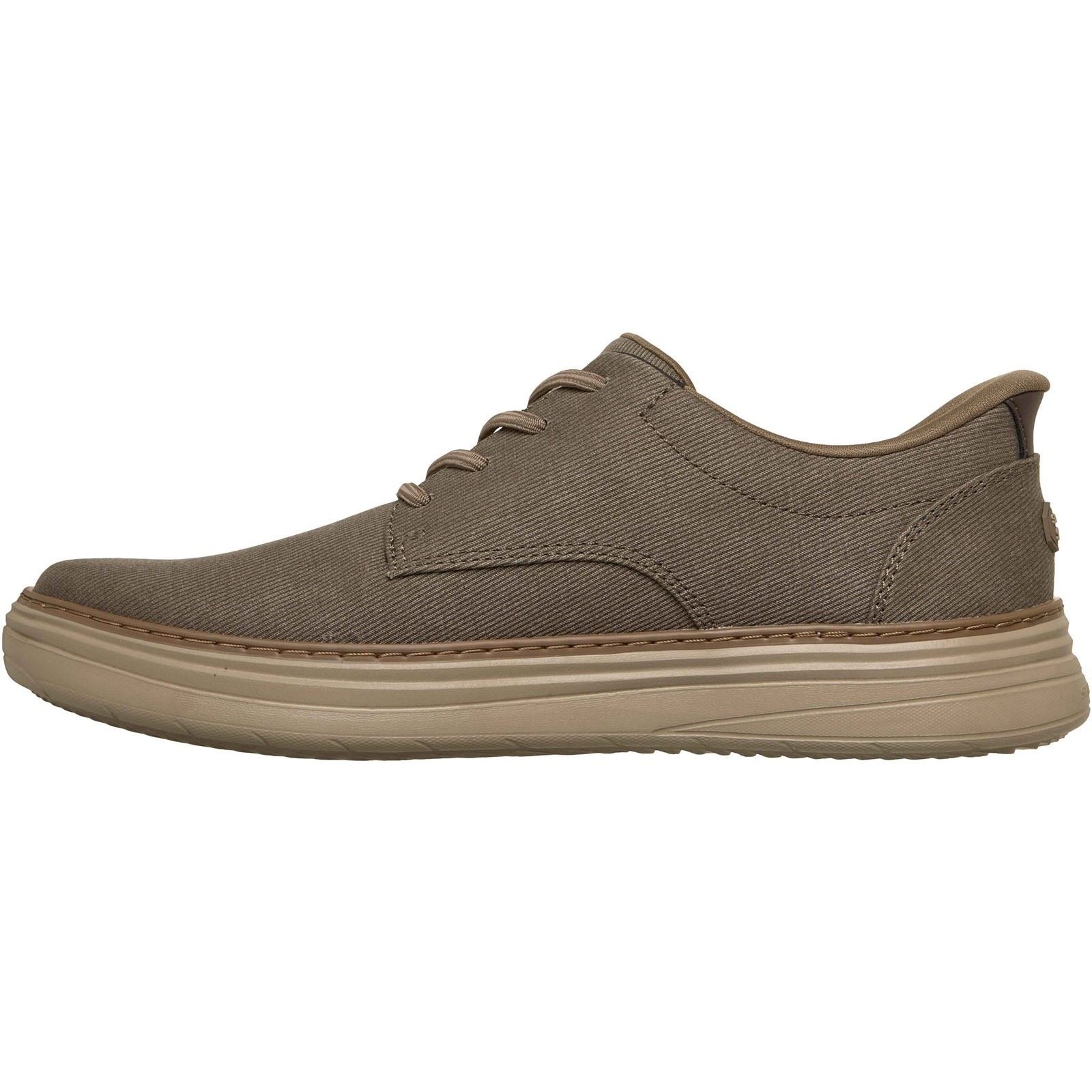 Skechers Hyland Justino Textile Men's Dark Taupe Lace-Up Shoes