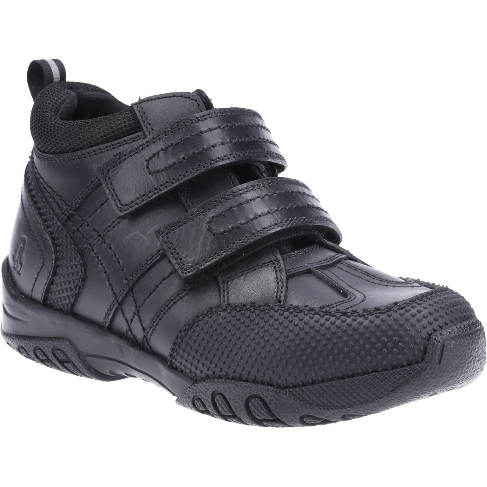 Hush Puppies Jezza Youth Boys Black Leather Boots