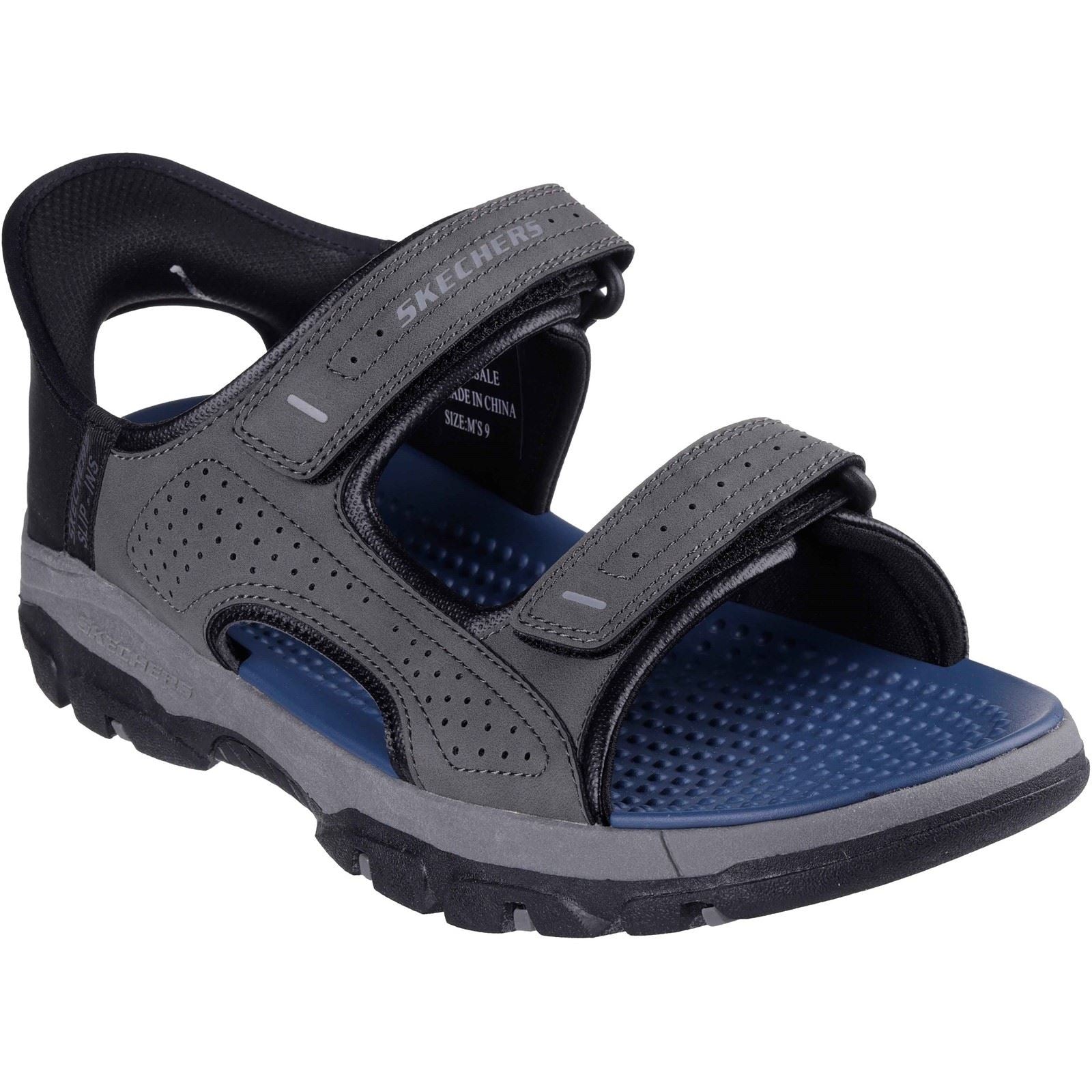 Skechers Tresmen - Reece Polyurethane Men's Charcoal Standard Sandals
