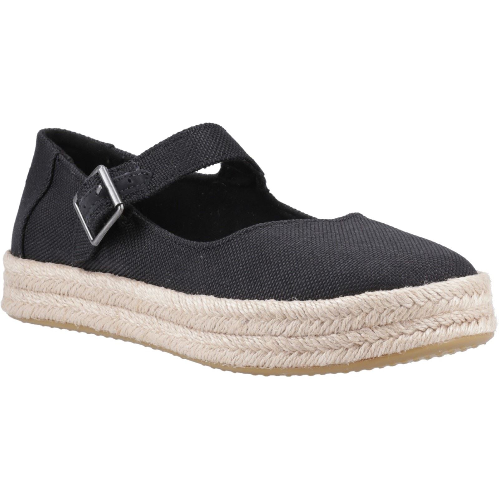TOMS Carolina Mary Jane Synthetic Women's Black Espadrilles