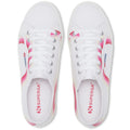 Superga 2790 Round Stripes Cotton Women's White/Shaded Blue Trainers