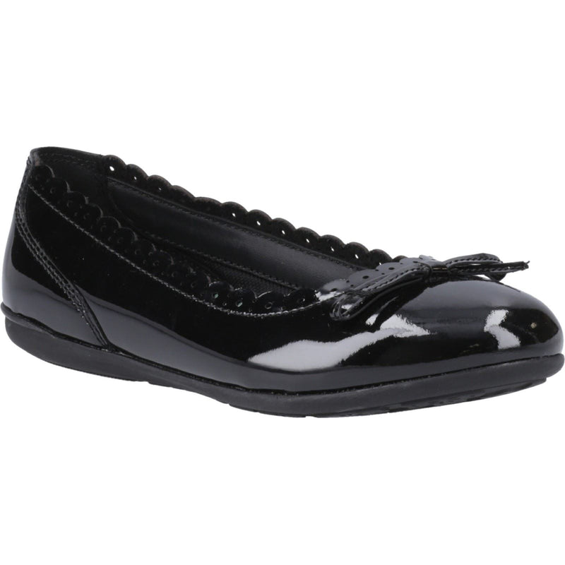 Hush Puppies Lillie Ballerina Patent Leather Girls's Black Ballet Flats