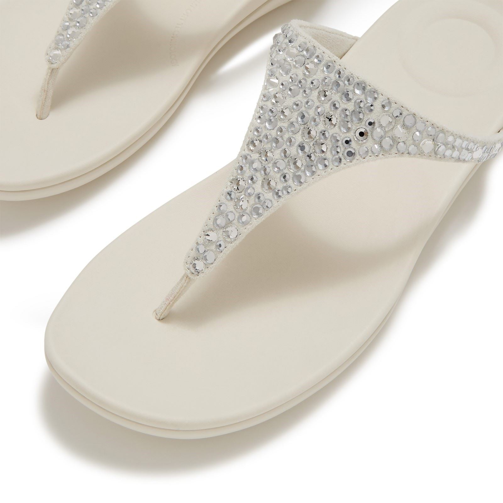 Fitflop Solay Mixed-Crystal Textile Women's Cream Sandals