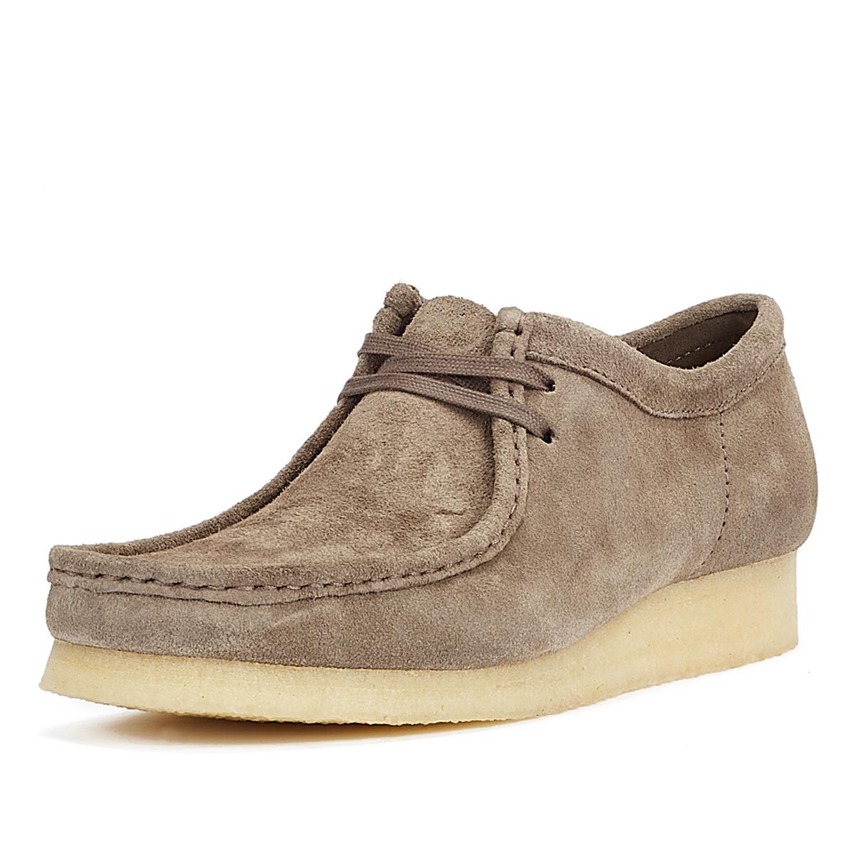 Clarks Originals Wallabee Suede Men's Dark Grey Lace-Up Shoes