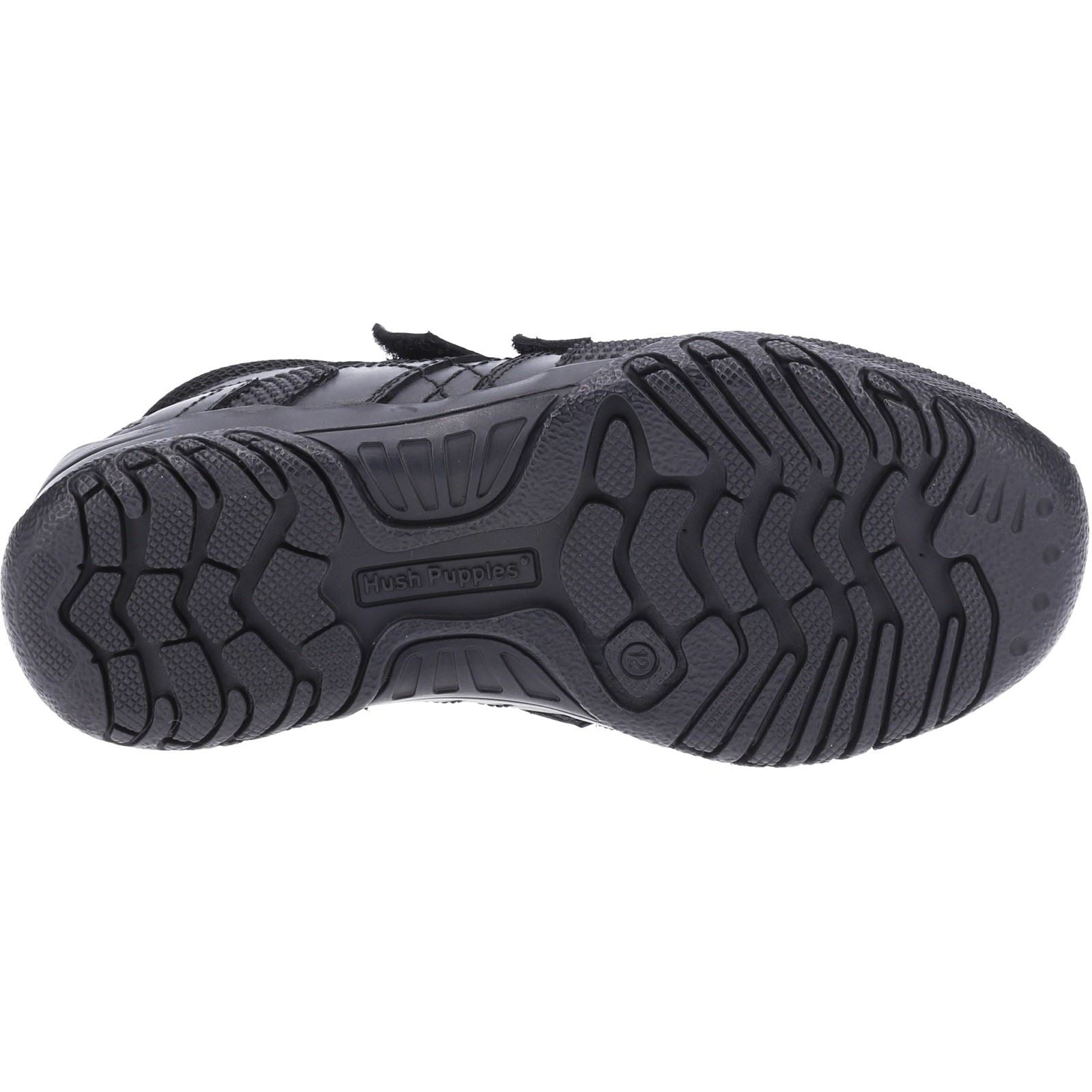Hush Puppies Jezza Youth Boys Black Leather Boots