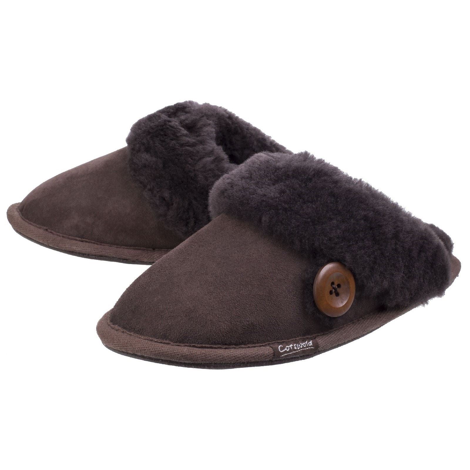 Cotswold Lechlade Leather Women's Chocolate Mules