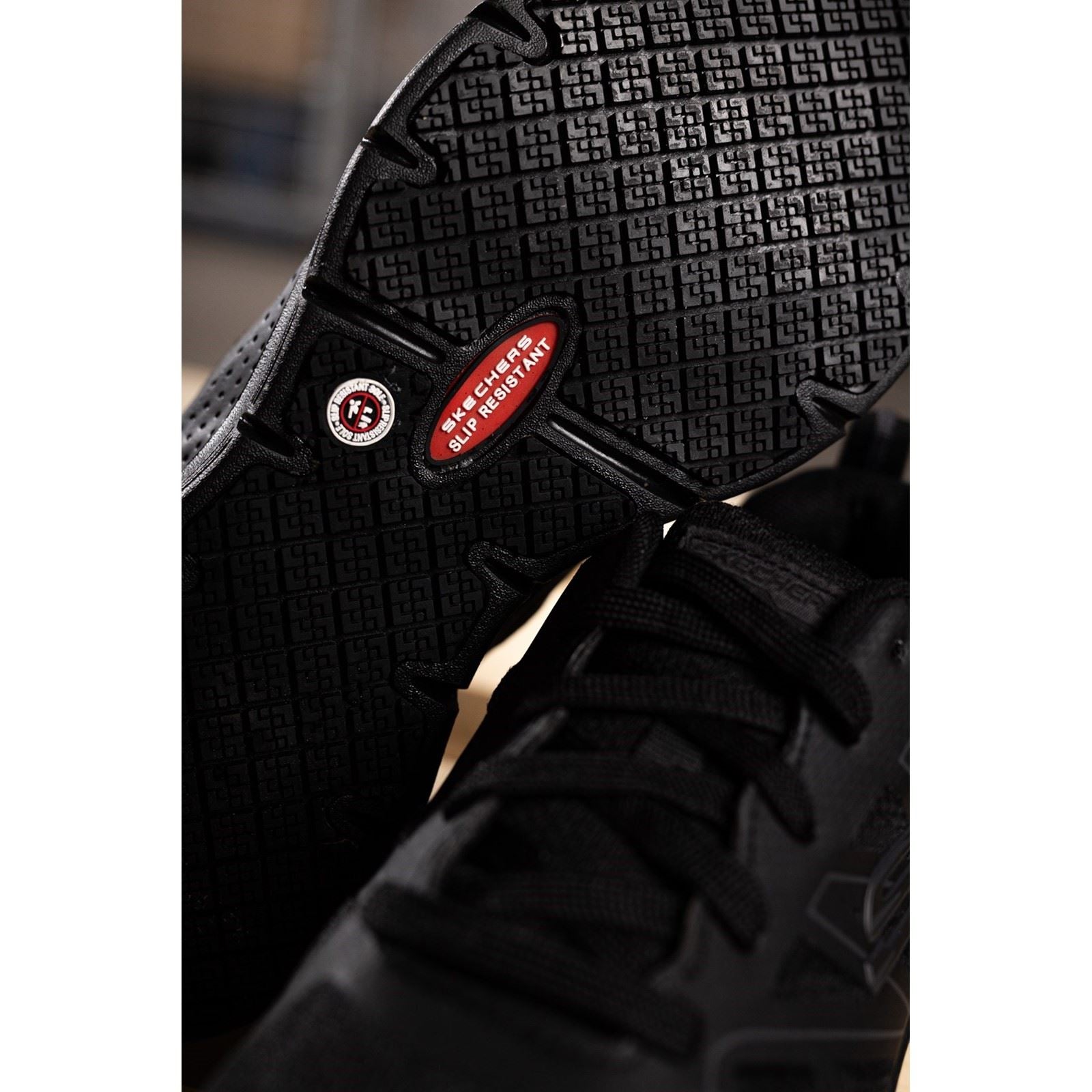 Skechers Workwear Arch Fit SR Axtell Polyester Men's Black Safety Trainers