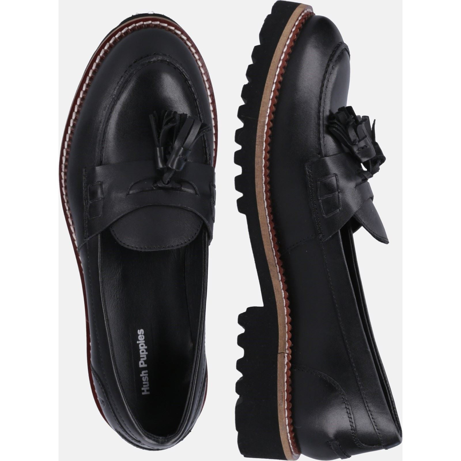 Hush Puppies Ginny Suede Women's Black Loafers