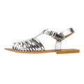 Tower London Hurache Leather Women's Silver Sandals
