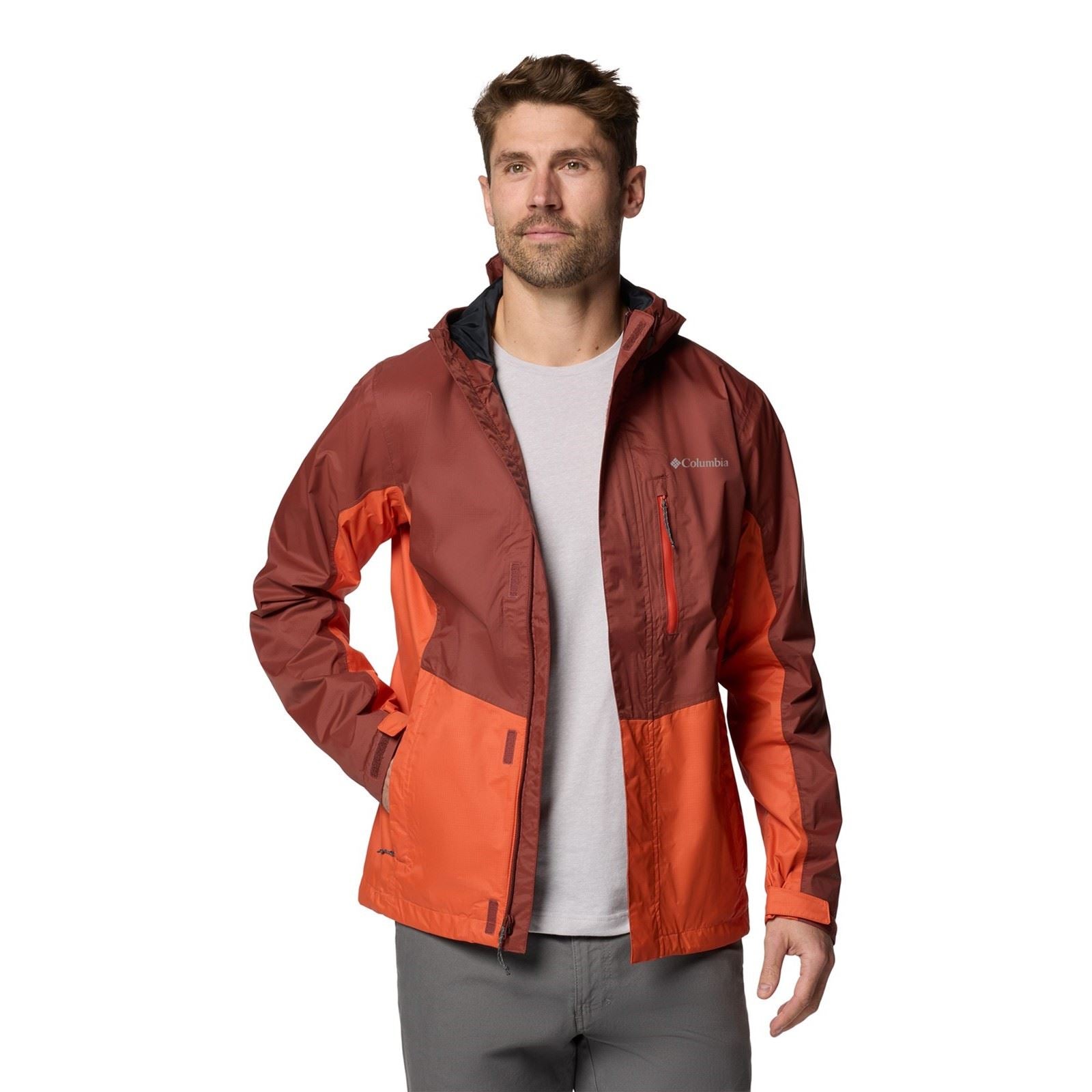 Columbia Pouring Adventure III Jacket Men's Red Rain Jacket
