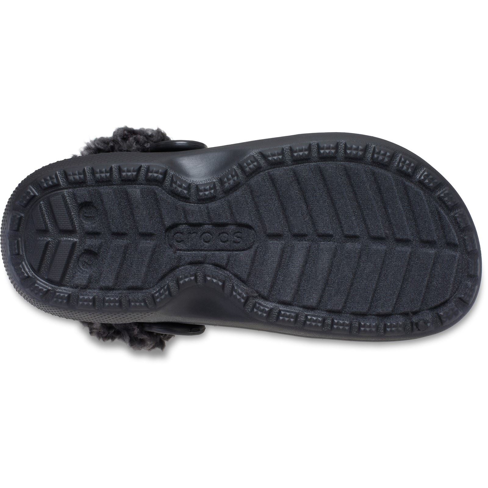 Crocs Classic Fleece Lined Textile Blend Unisex Kid's Black Slippers