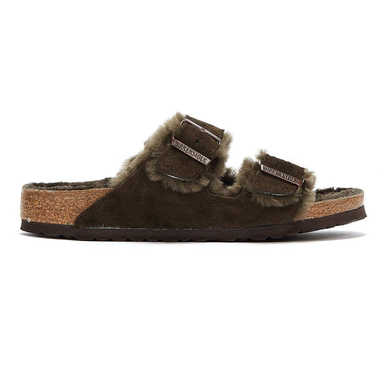Birkenstock Arizona Shearling Mocca Bruin sandalen