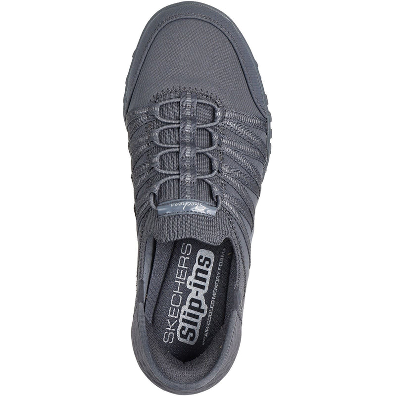 Skechers Breathe-Easy - Roll-With-Me Textile Women's Charcoal Trainers