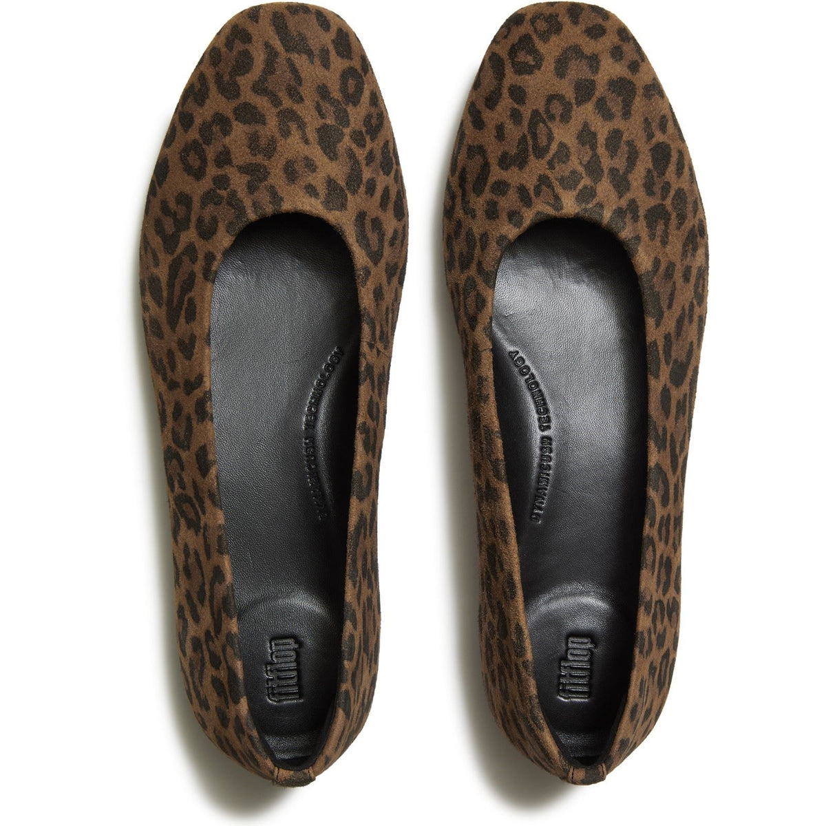 Fitflop Delicato Ballerina Suede Women's Tan/Black Flats