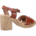 Hush Puppies Georgia Cork Leather Women's Tan Sandals