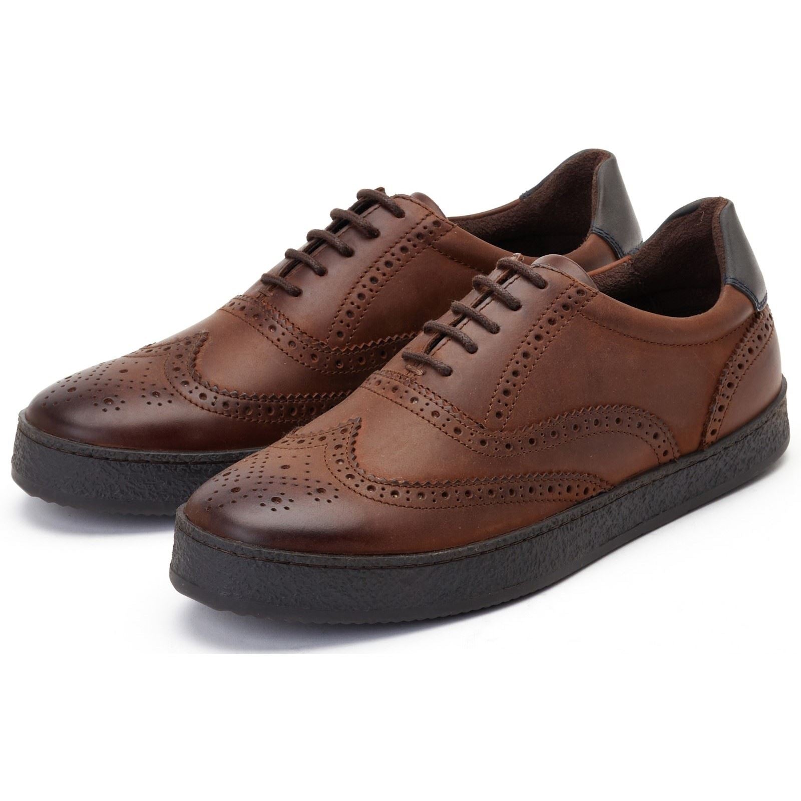Base London Christo Leather Men's Brown Lace-Up Shoes