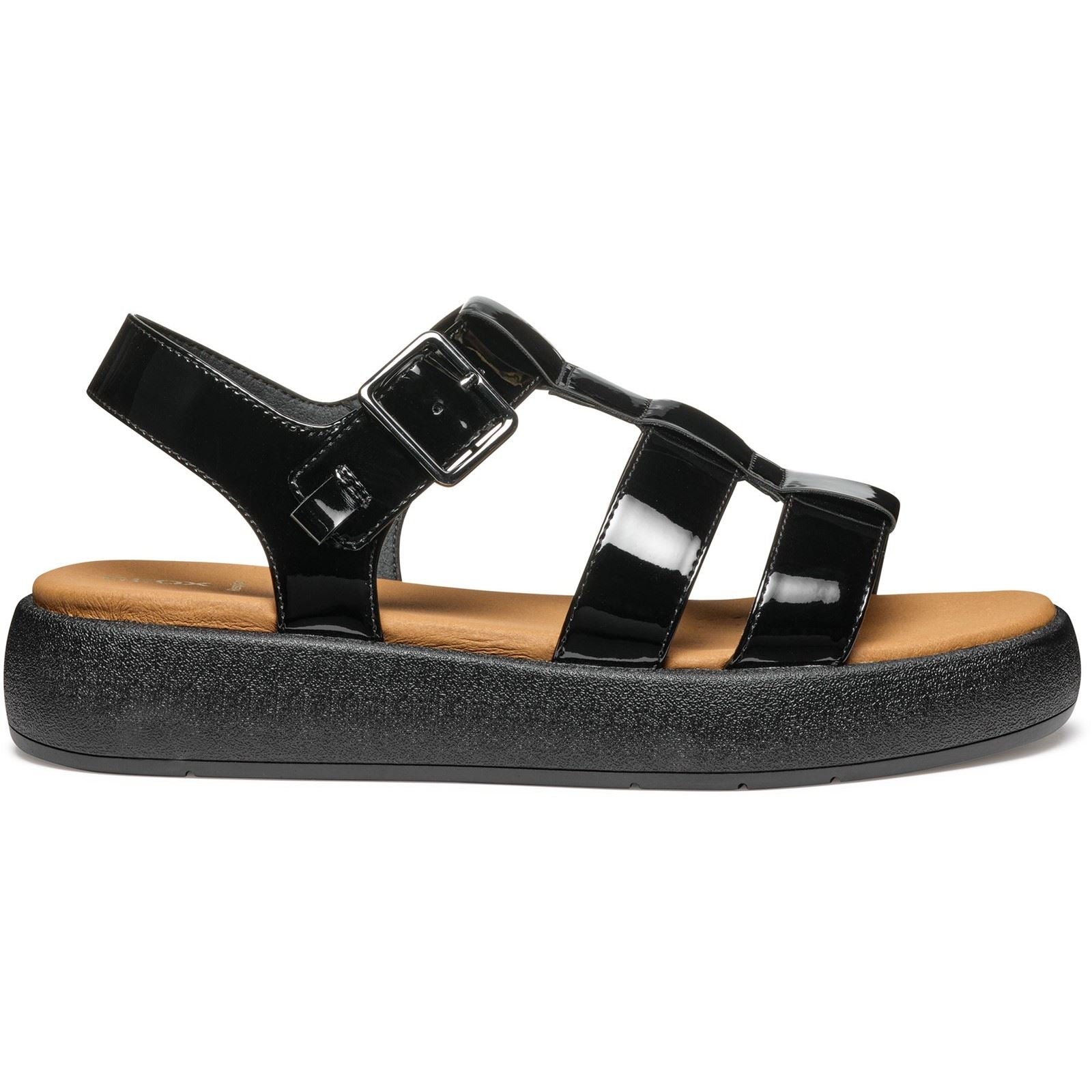 Geox D CAMALEI Synthetic Synthetic Women's Black Sandals
