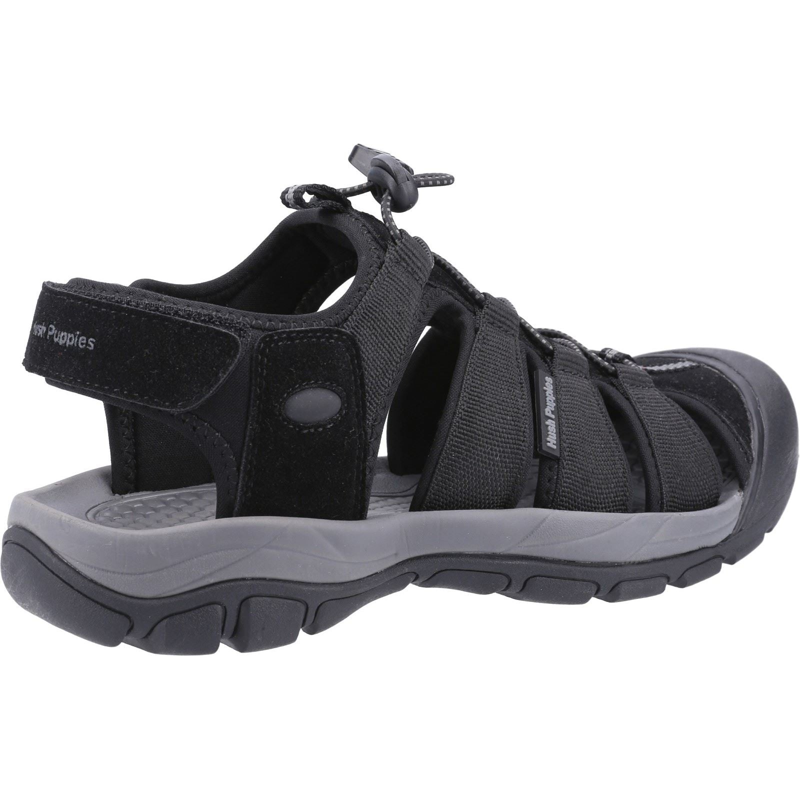 Hush Puppies Peru Synthetic/Webbing Men's Black Sandals