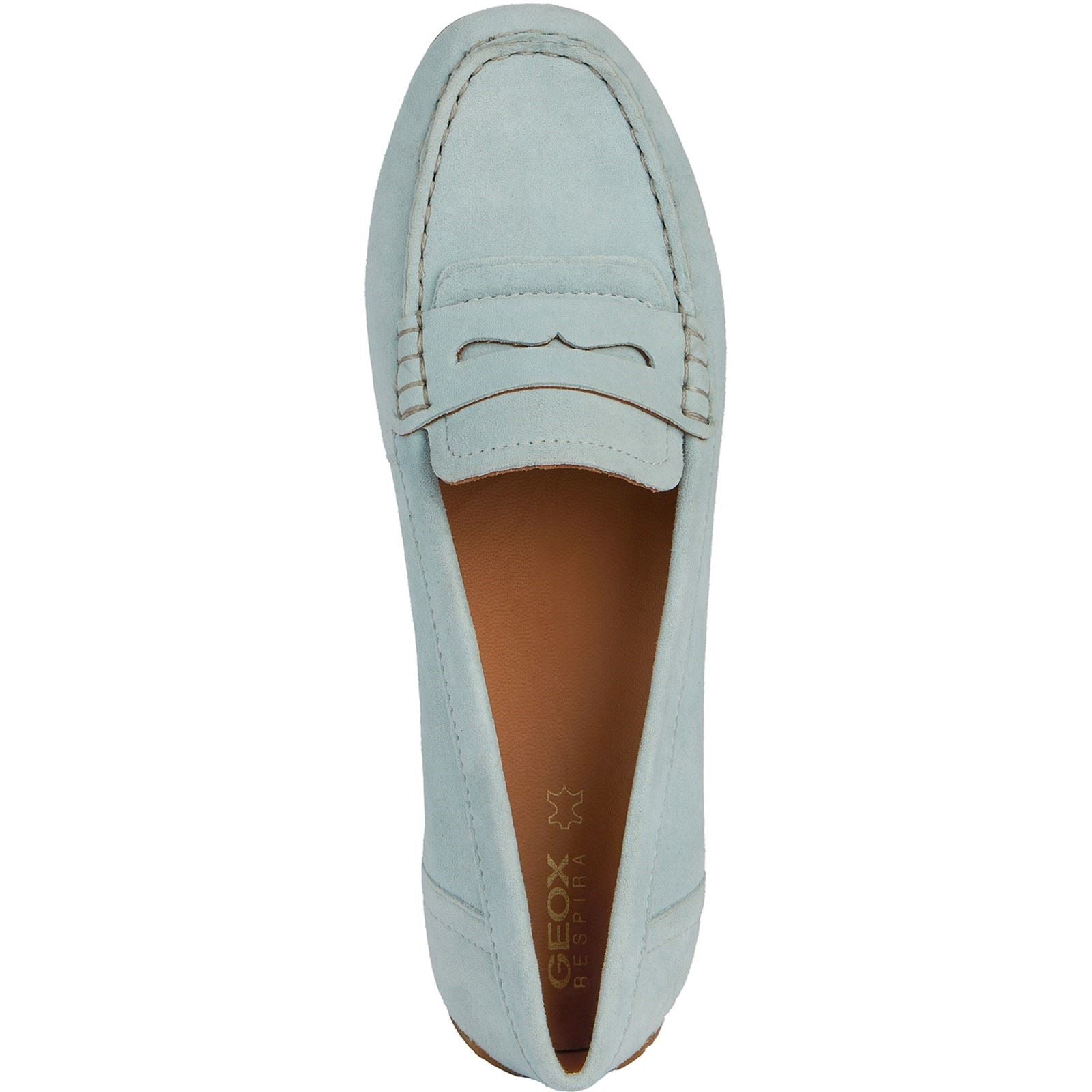 Geox D Kosmopolis Suede Women's Light Blue Moccasins Shoes