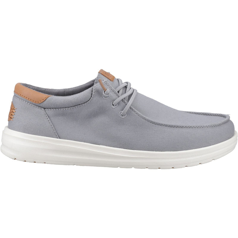 HEYDUDE Paul Canvas Cotton Men's Monument Grey Moccasins Shoes