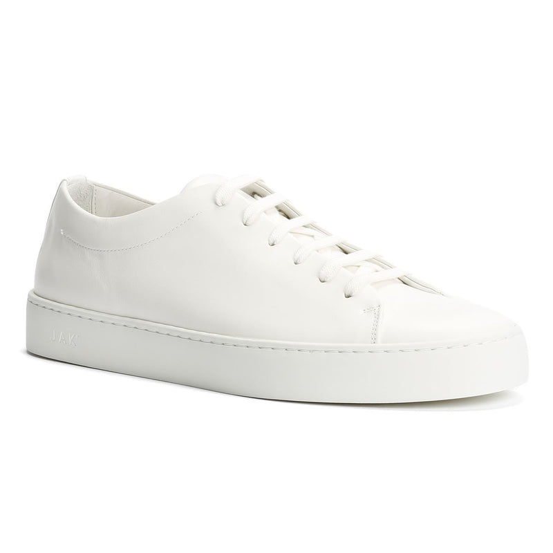 JAK Royal Leather Men's White Trainers
