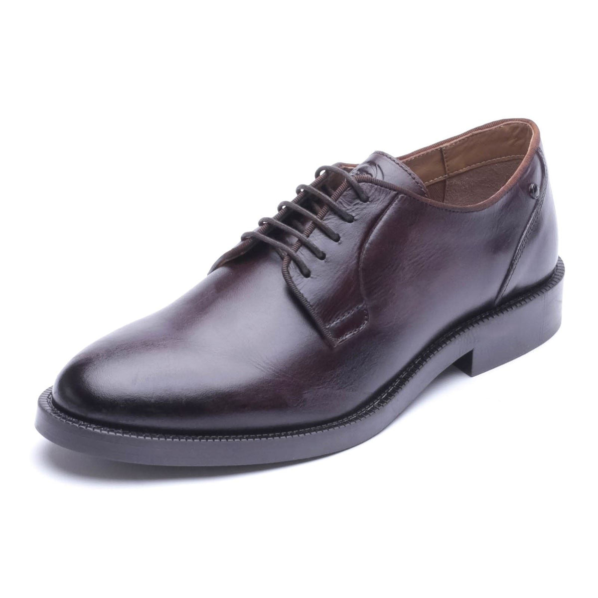 Base London Luca Leather Men's WASHED BROWN Derby Shoes