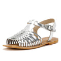 Tower London Hurache Leather Women's Silver Sandals