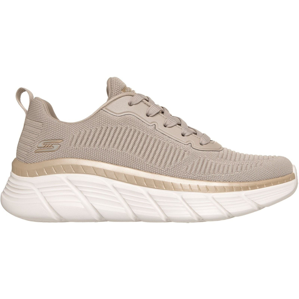 Skechers Bobs B Flex Hi Flying Textile Women's Taupe/Gold Trainers