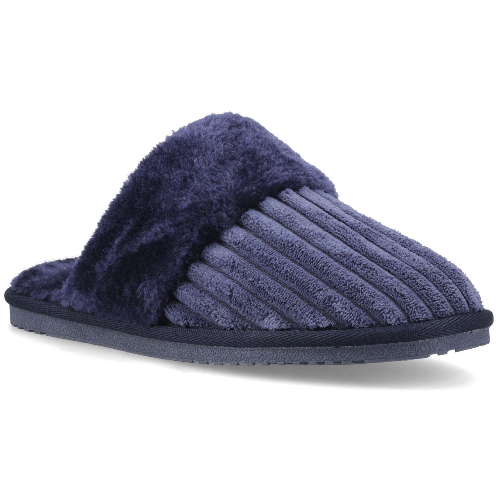 Hush Puppies Arianna Cord Polyester Women's Navy Slippers