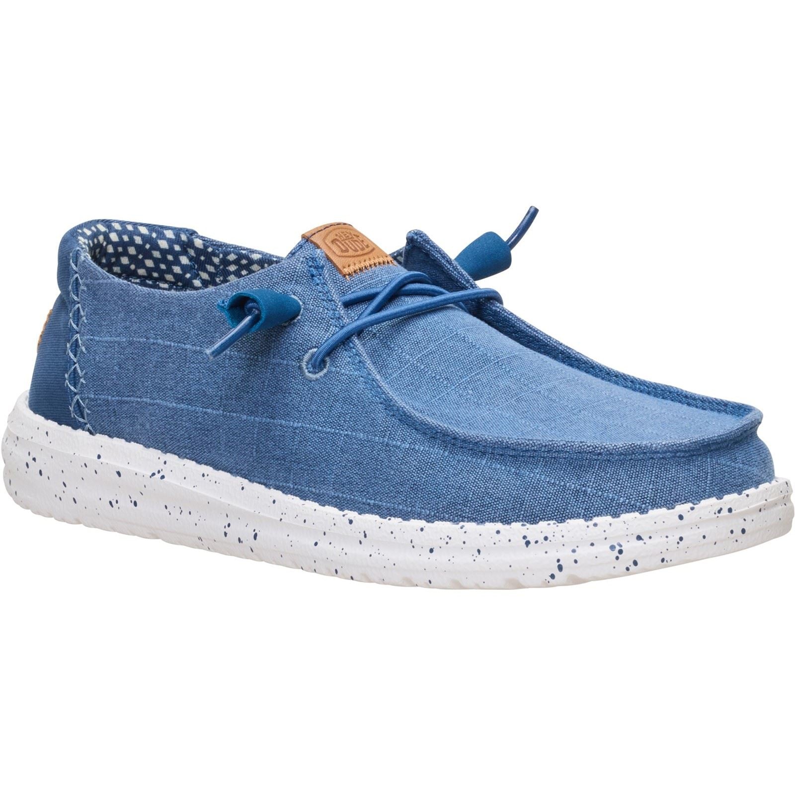 HEYDUDE Wendy Chambray Textile Women's Ensign Blue Loafers