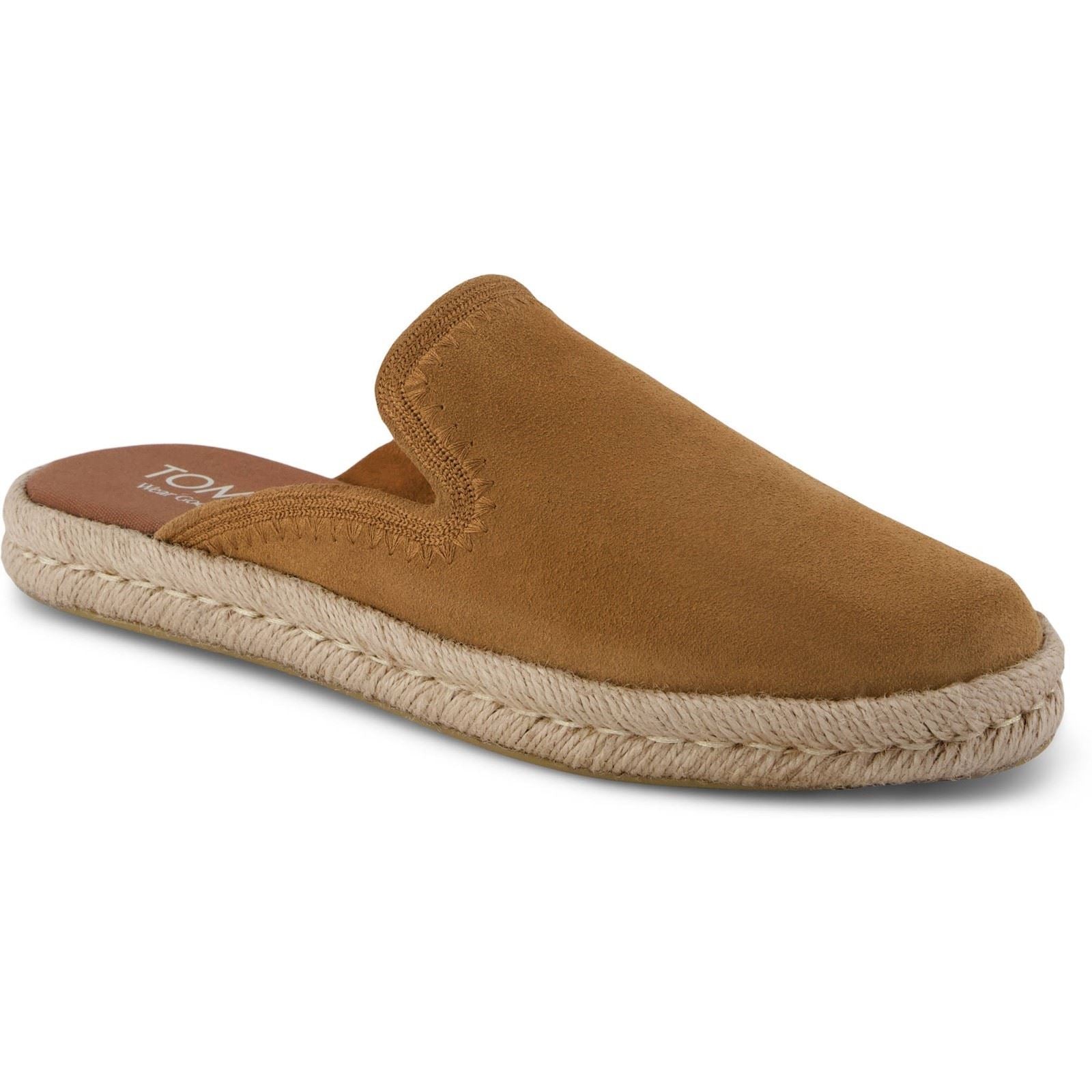 TOMS Santiago Leather Women's Brown Sugar Slippers