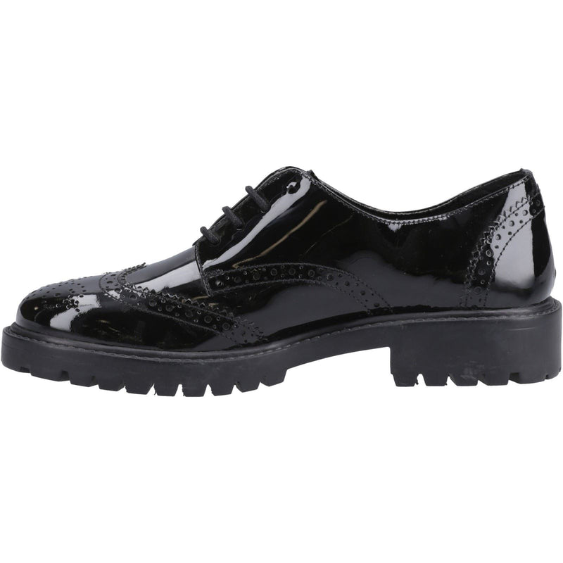 Hush Puppies Athena Patent Leather Girls's Black Brogues