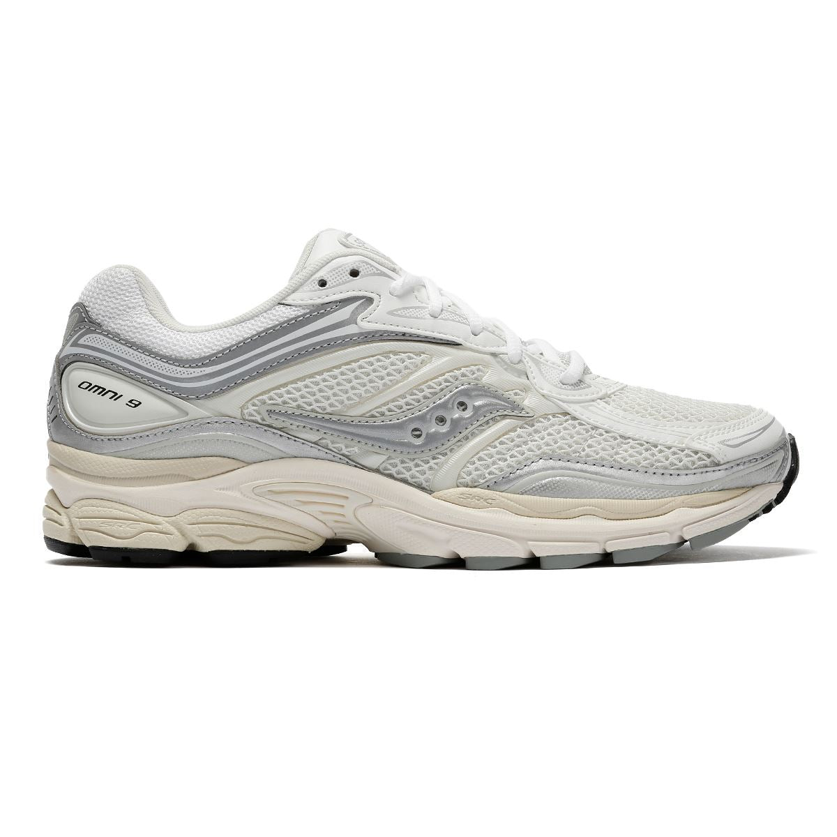Saucony ProGrid Omni 9 White/Silver Trainers
