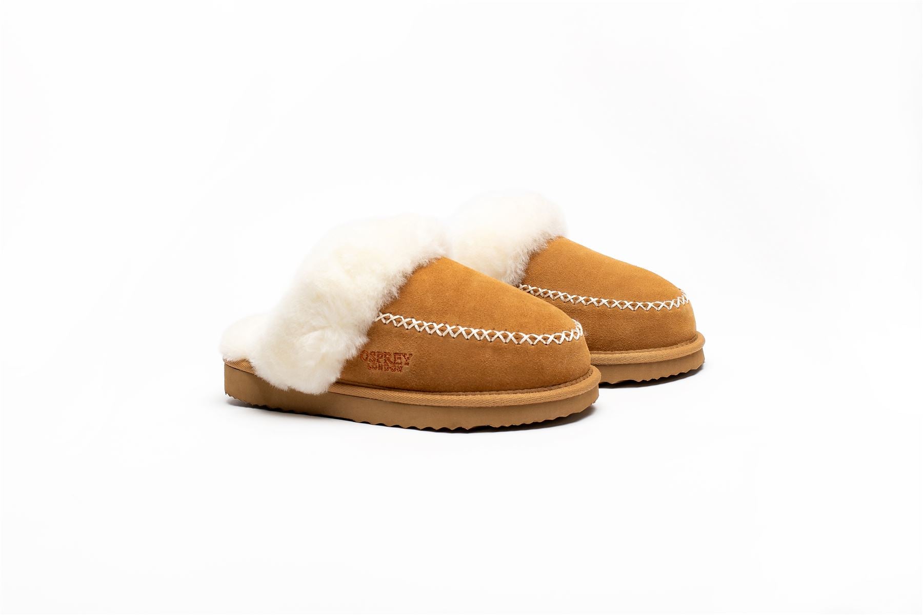 Osprey London The Celeste Suede Women's Chestnut Slippers