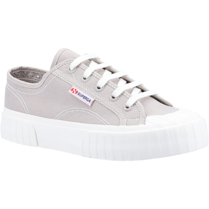 Superga 2630 Stripe 100% Cotton Women's Grey Colomba Trainers