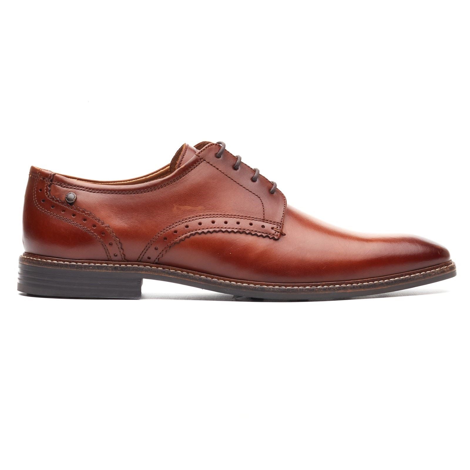 Base London Eton Lace Up Leather Men's Burnt Tan Lace-Up Shoes