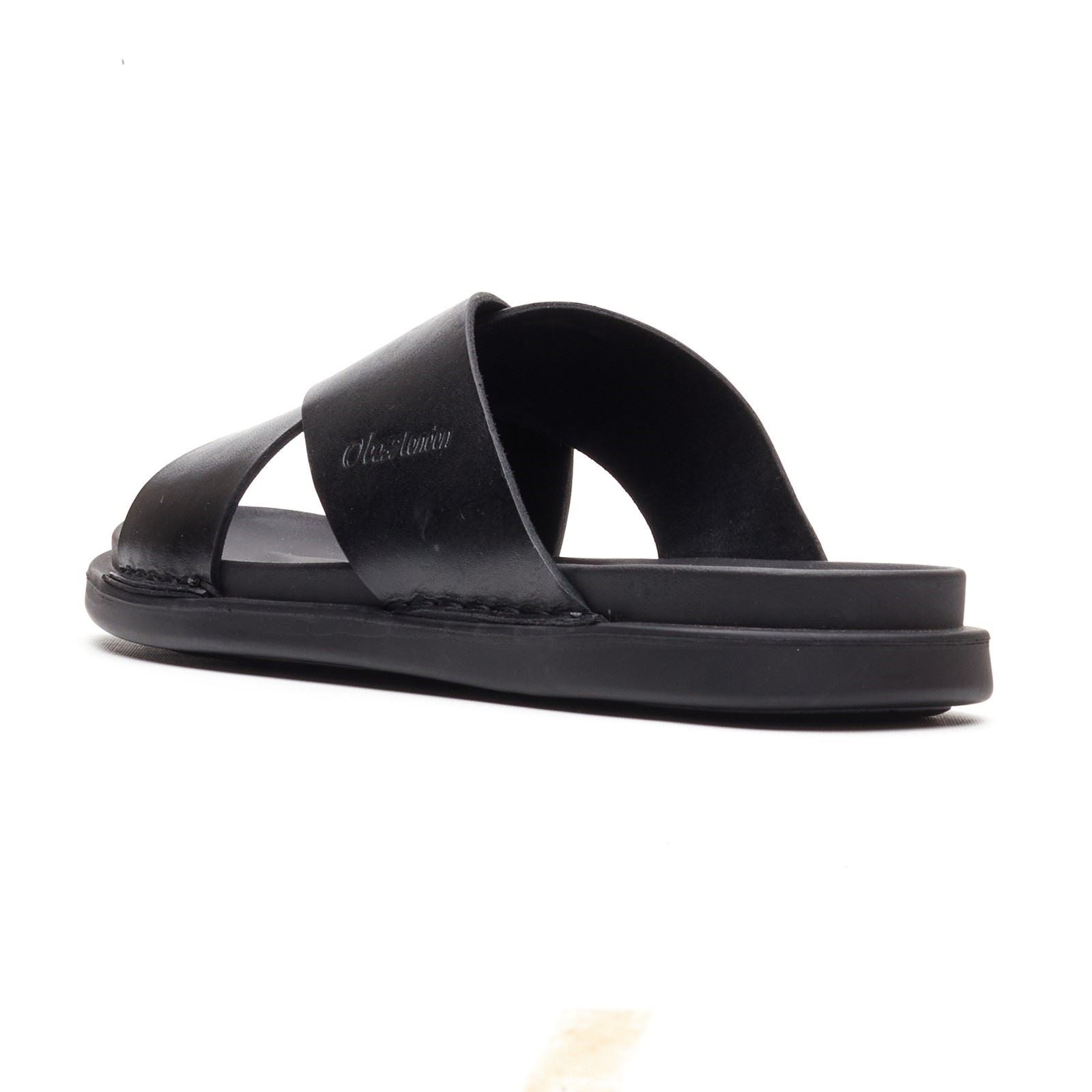 Base London Drift Leather Men's Black Sandals
