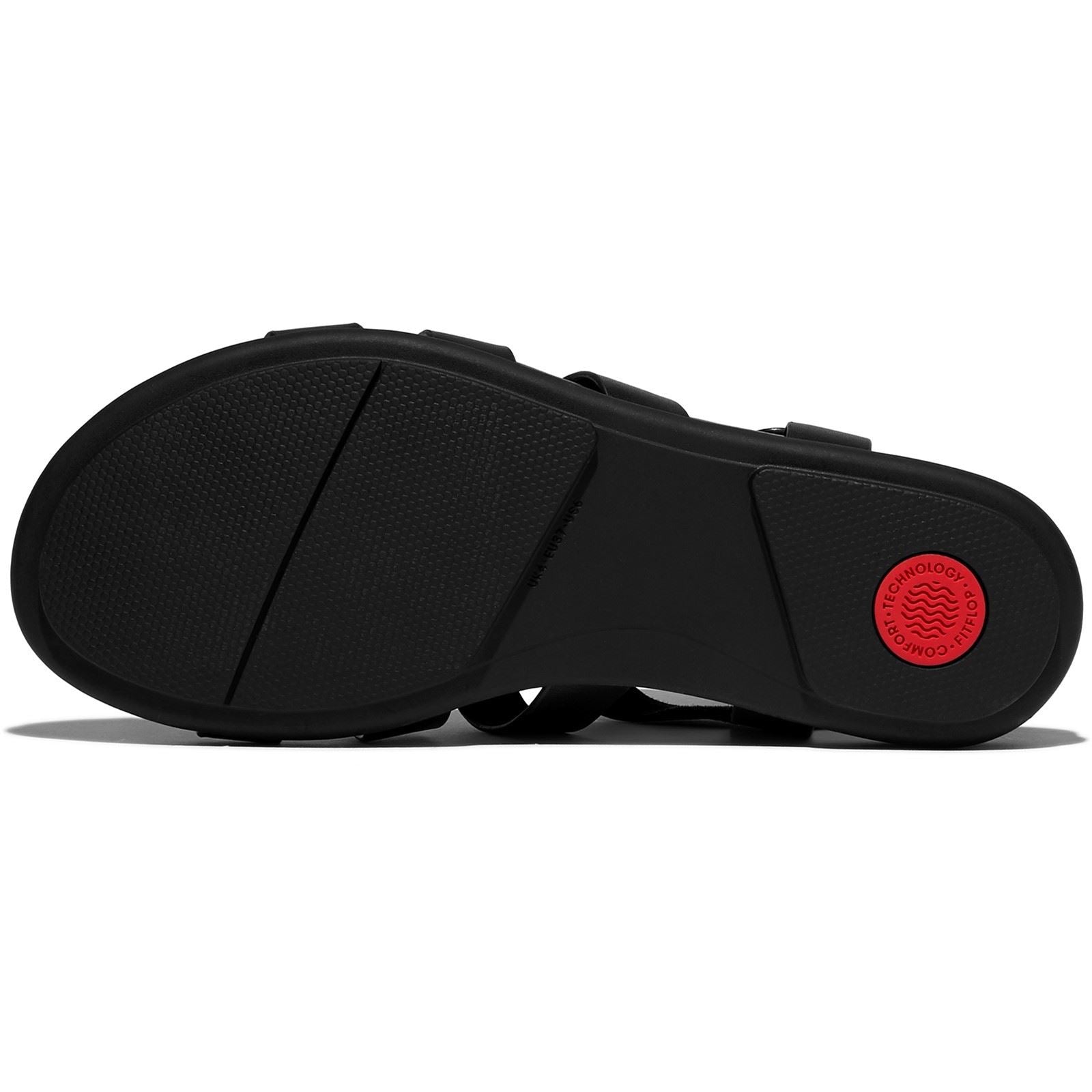 Fitflop Gracie Fisherman Leather Women's All Black Sandals