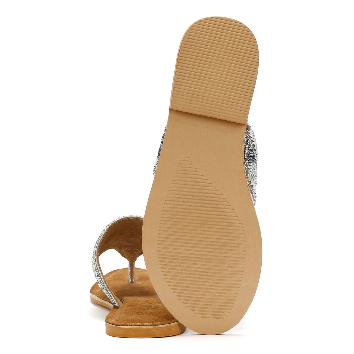 Tower London Toepost Women's Silver Sandals