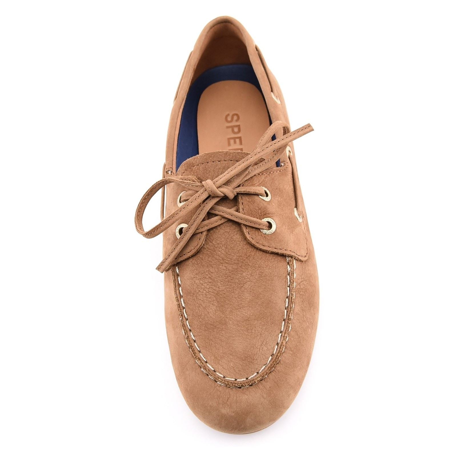 Sperry Slim Leather Women's Tan Boat Shoes