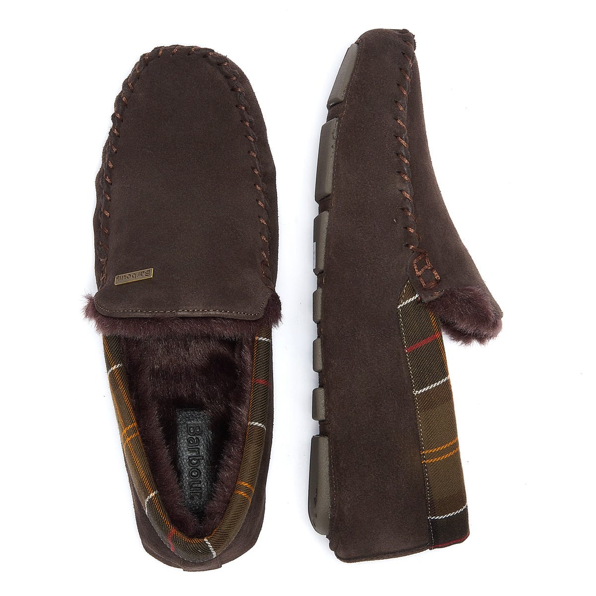 Barbour Mens Brown Monty Slippers